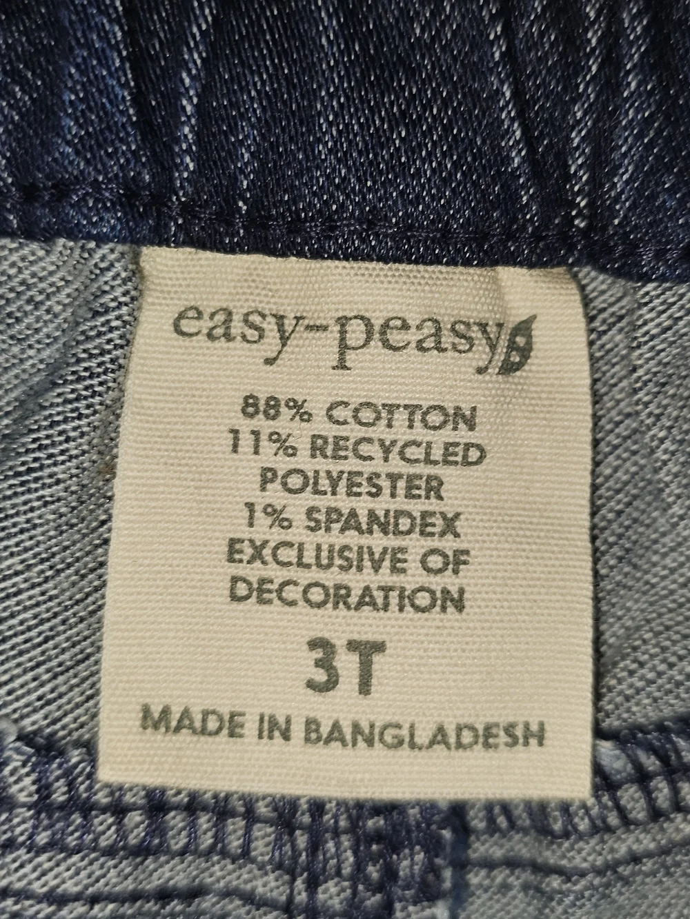 Kids Easy Peasy Jeans Size 3T